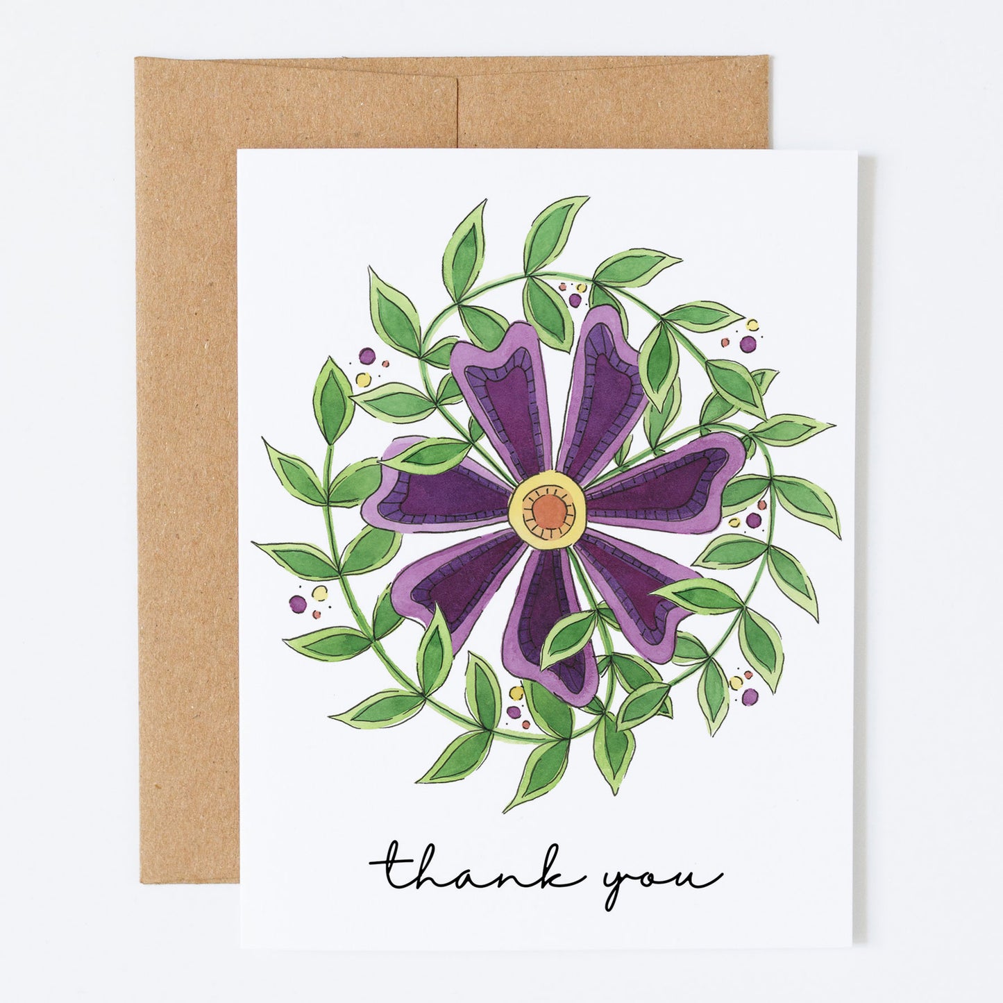Purple Radiance, "Thank You" - Greeting Card