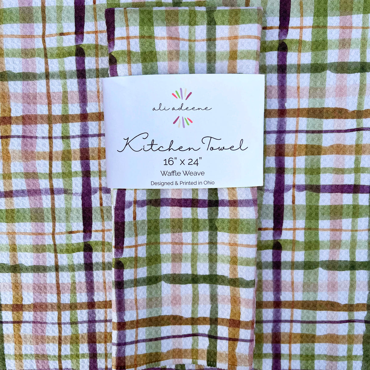 Olive Plaid - Kitchen Towel