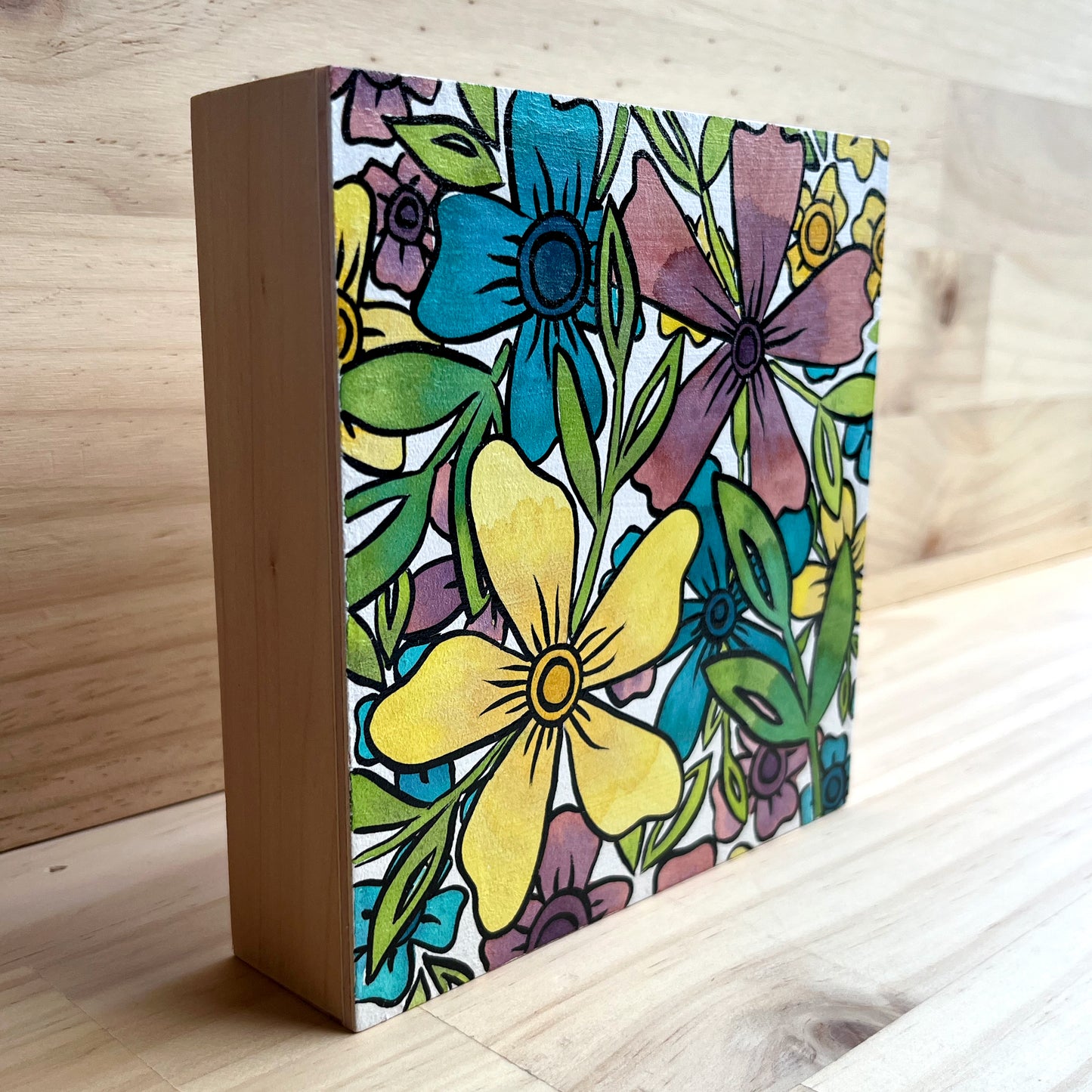 Garden at Dusk - Wood Panel