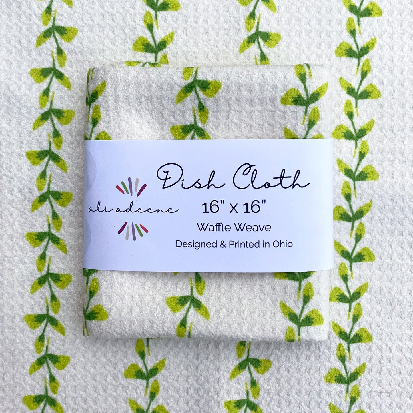Vining Greenery - Dish Cloth