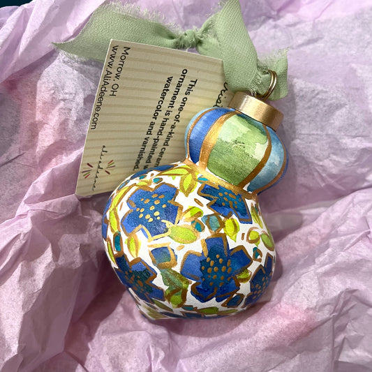 Hand-Painted Watercolor Ceramic Ornament - 2