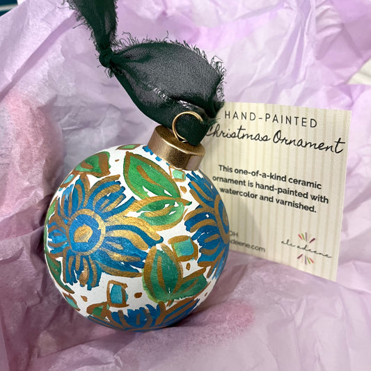 Hand-Painted Watercolor Ceramic Ornament - 5