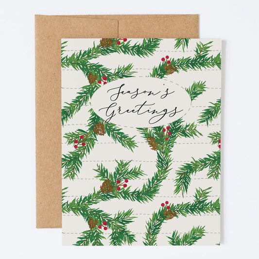 "Christmas Garland" - Greeting Card