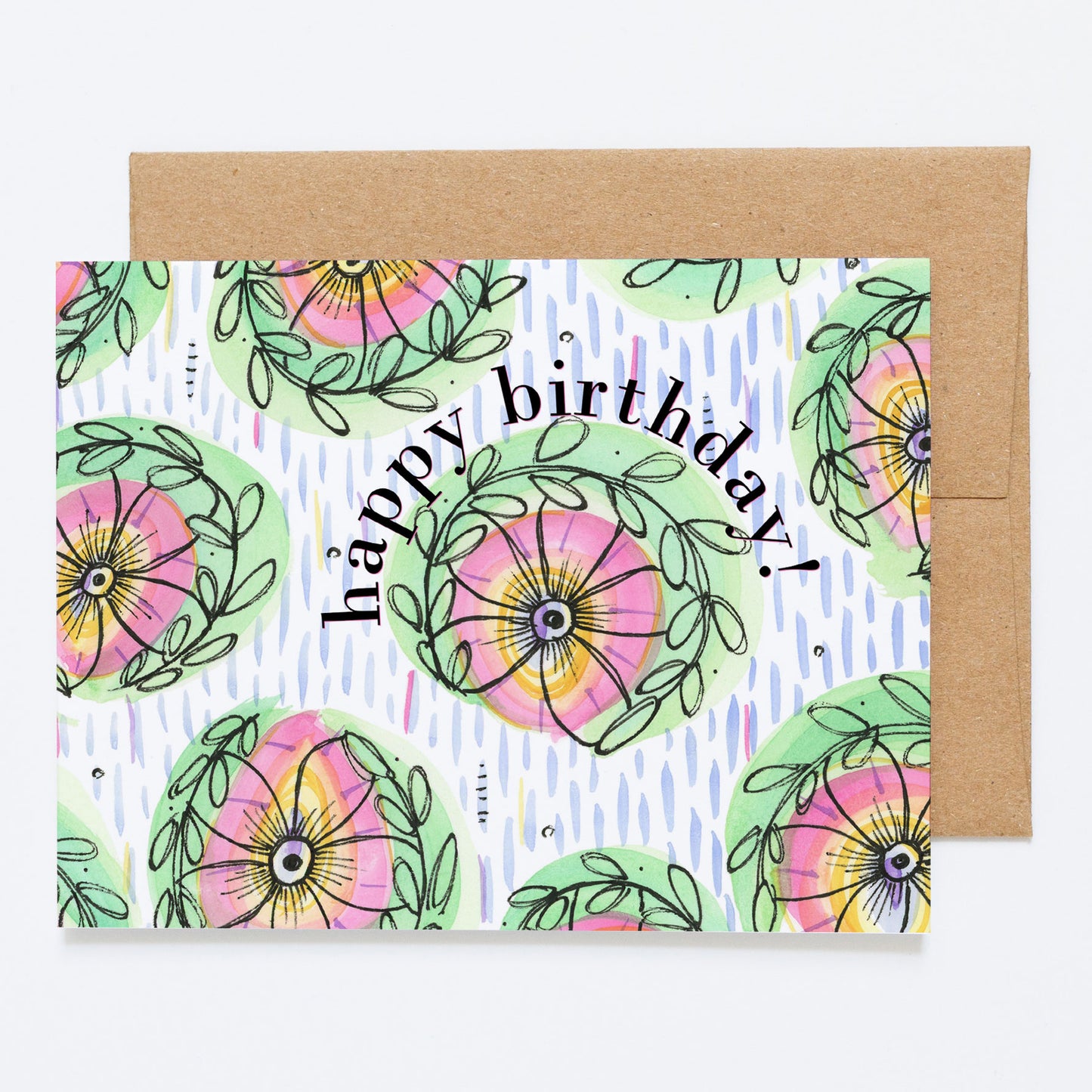 Early Spring Blooms, "Happy Birthday" #2 - Greeting Card