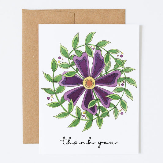 Purple Radiance, "Thank You" - Greeting Card