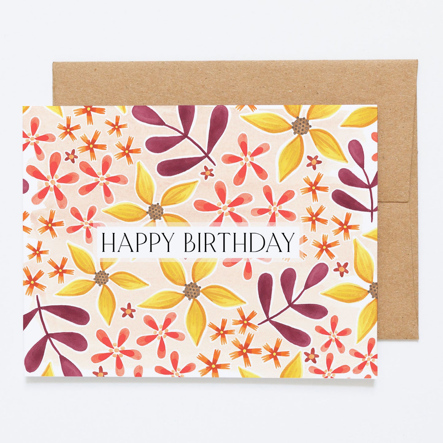 Autumn Meadow, "Happy Birthday" - Greeting Card