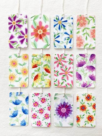 Floral Gift Tags - Set of 12 (Assorted)