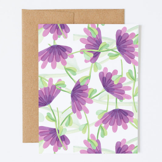 Flourishing Purples - Greeting Card