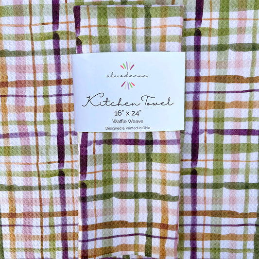 Olive Plaid - Kitchen Towel