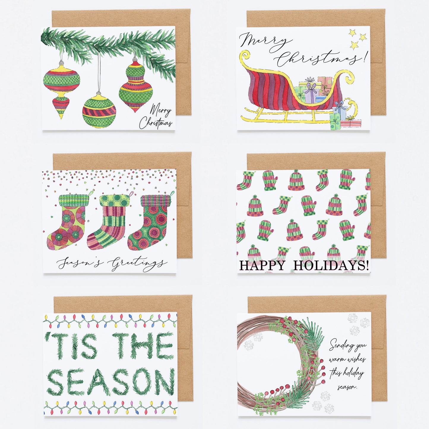 Holiday Greeting Cards - Set of 6