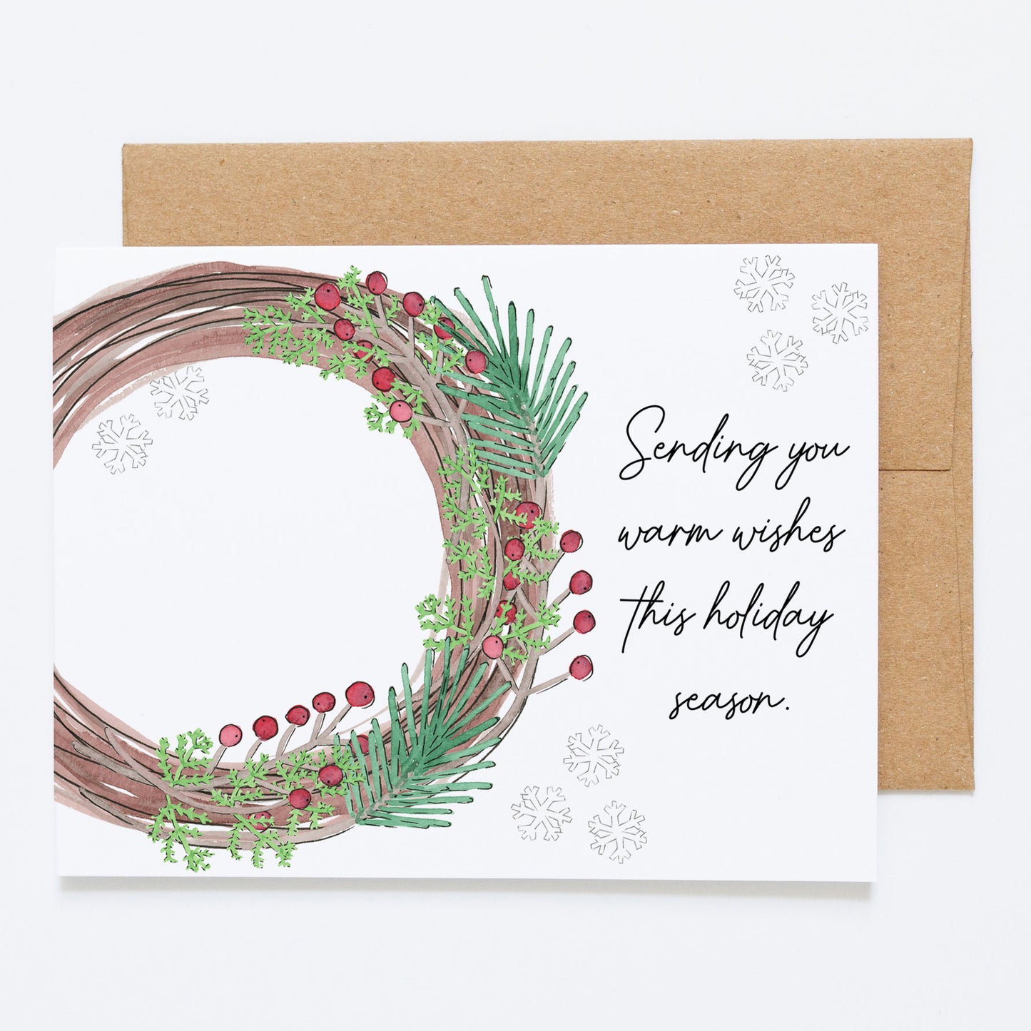 Holiday Wreath - Greeting Card