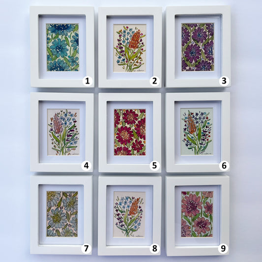 Mini Original Watercolor Paintings