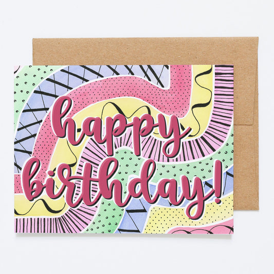 Pastel Dreams, "Happy Birthday" - Greeting Card