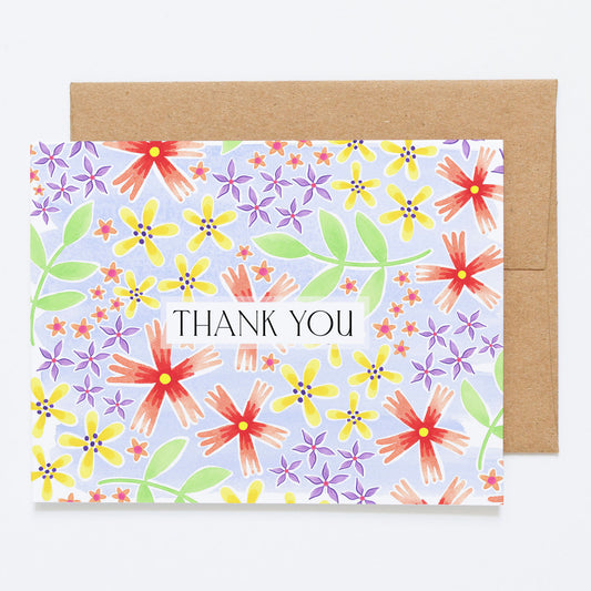 Pastel Meadow, "Thank You" - Greeting Card