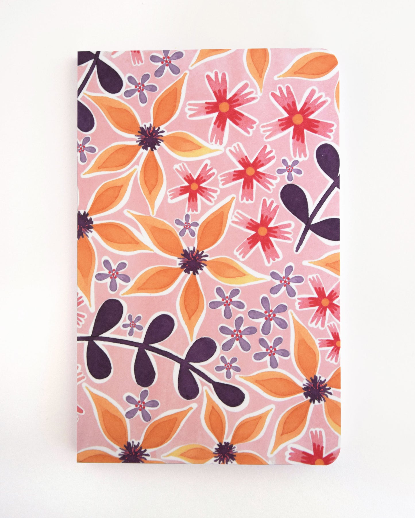 "Peachy Meadow" Layflat Notebook - Small