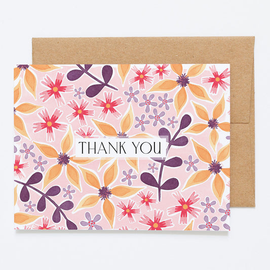 Peachy Meadow, "Thank You" - Greeting Card