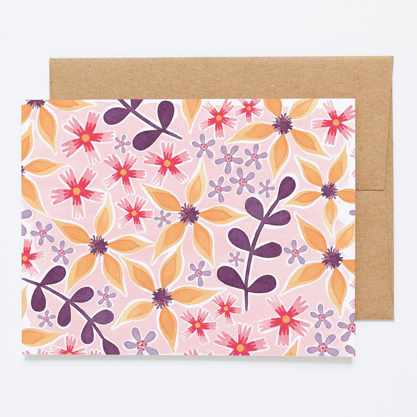 Peachy Meadow - Greeting Card