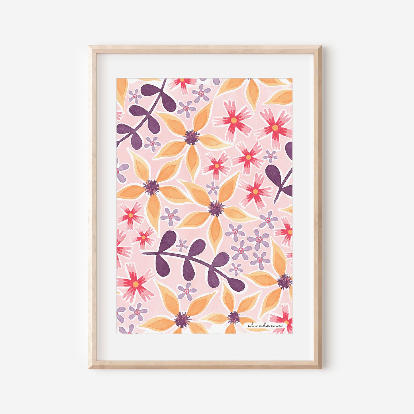 Peachy Meadow - Art Print