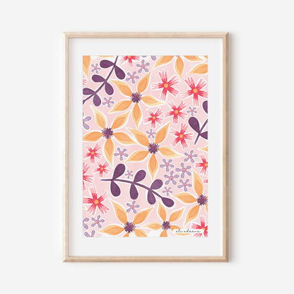 Peachy Meadow - Art Print