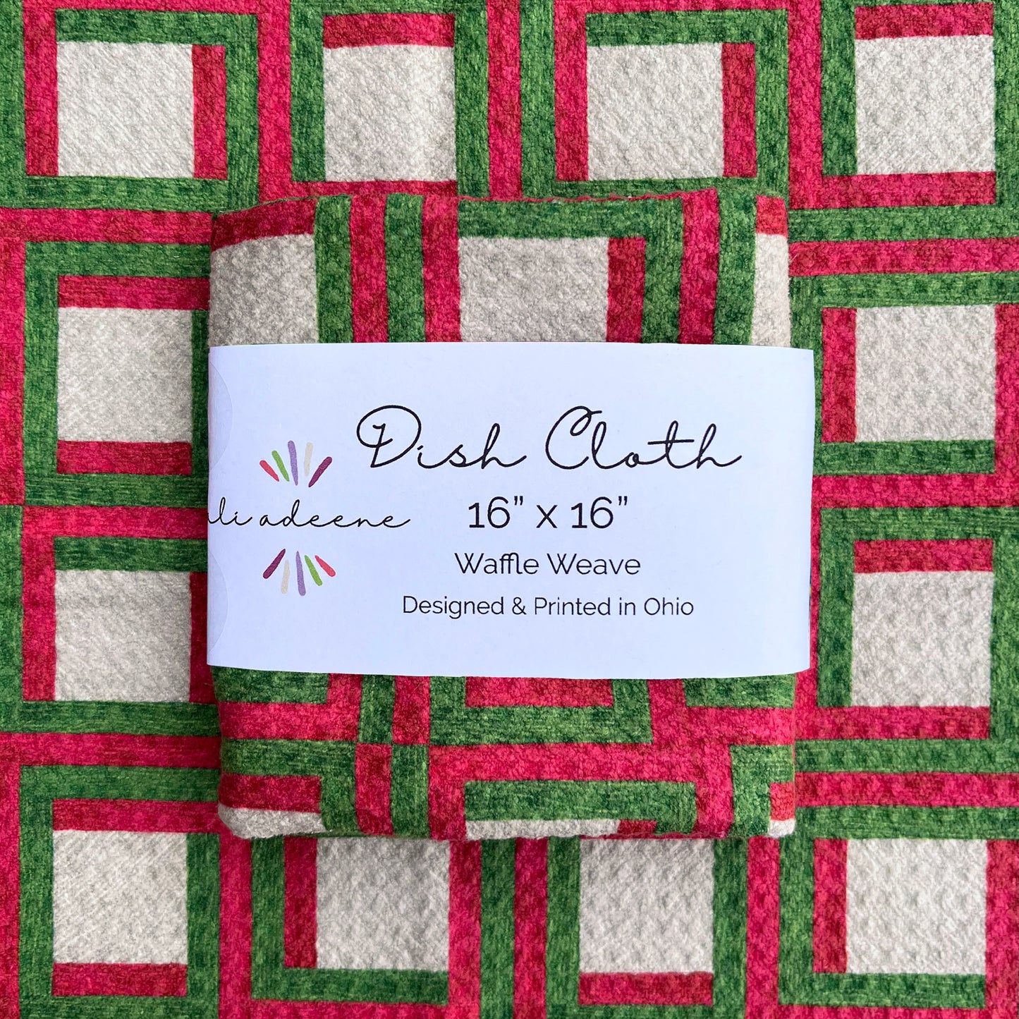 Log Cabin Christmas - Dish Cloth