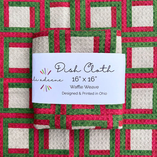 Log Cabin Christmas - Dish Cloth
