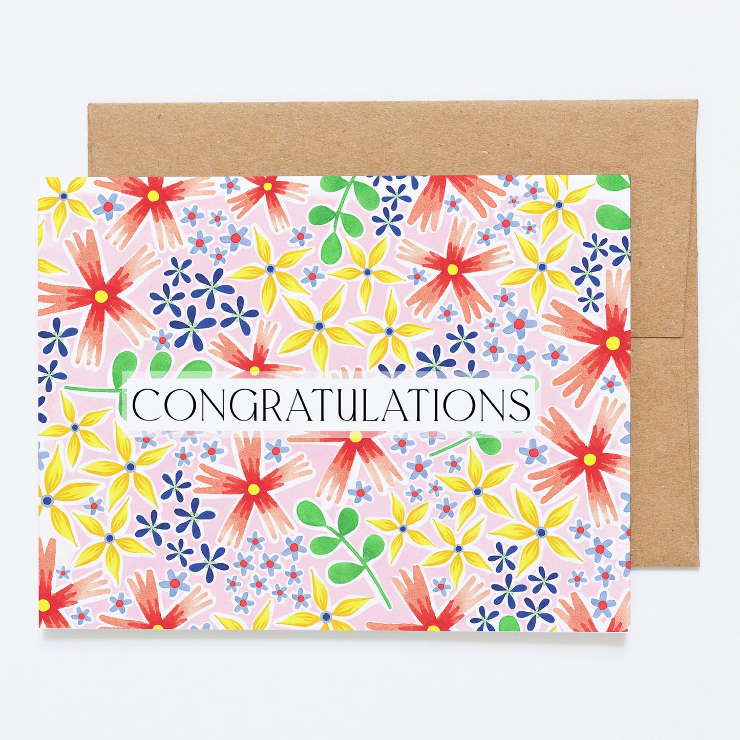 Springtime Meadow, "Congratulations" - Greeting Card