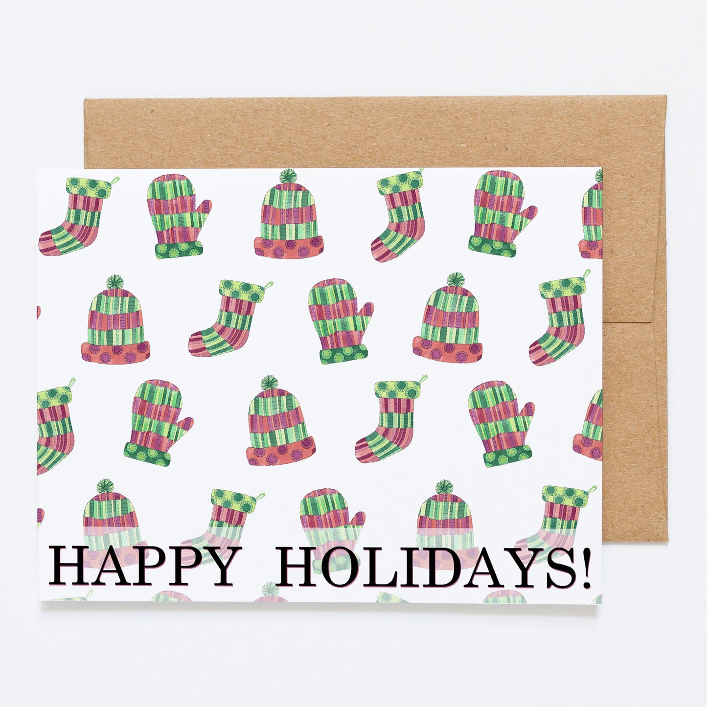 Winter Coziness, "Happy Holidays!" - Greeting Card