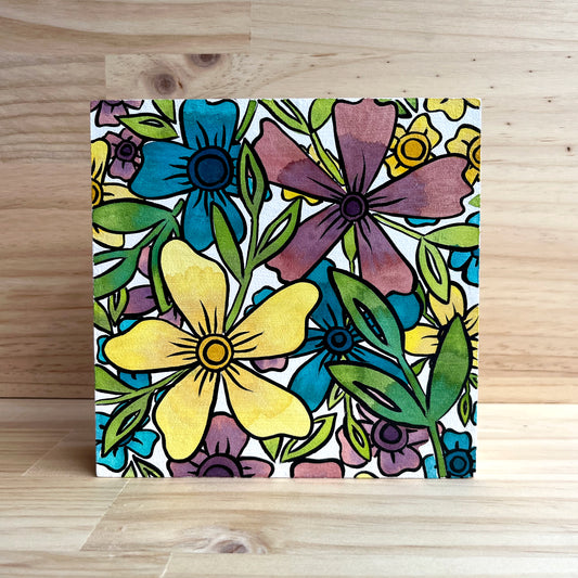 Garden at Dusk - Wood Panel
