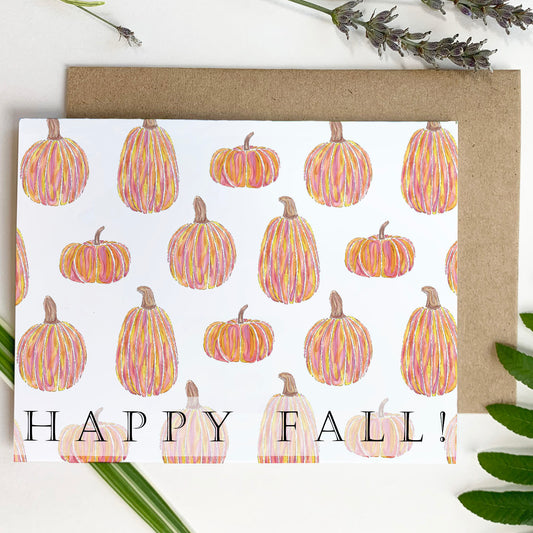 Pumpkin Patch, "Happy Fall!" - Greeting Card