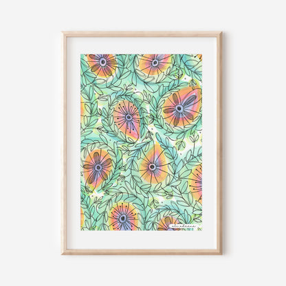 Sunburst Blooms - Art Print