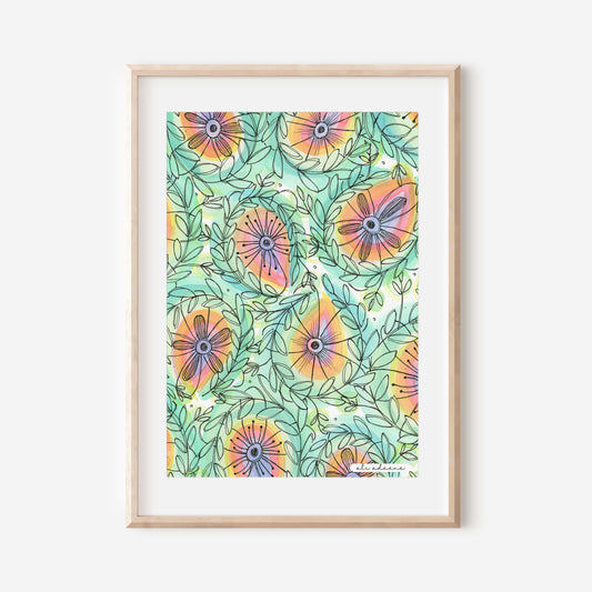 Sunburst Blooms - Art Print