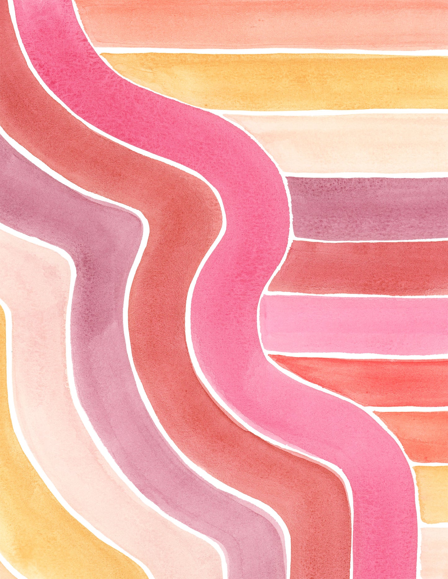 Sunset Stripes - Greeting Card
