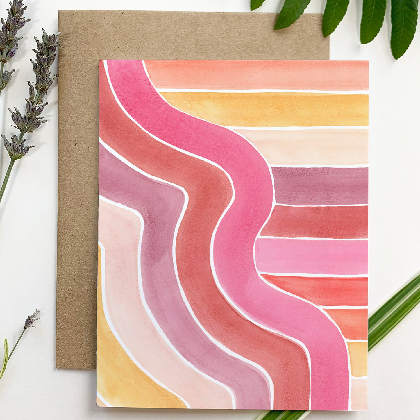 Sunset Stripes - Greeting Card